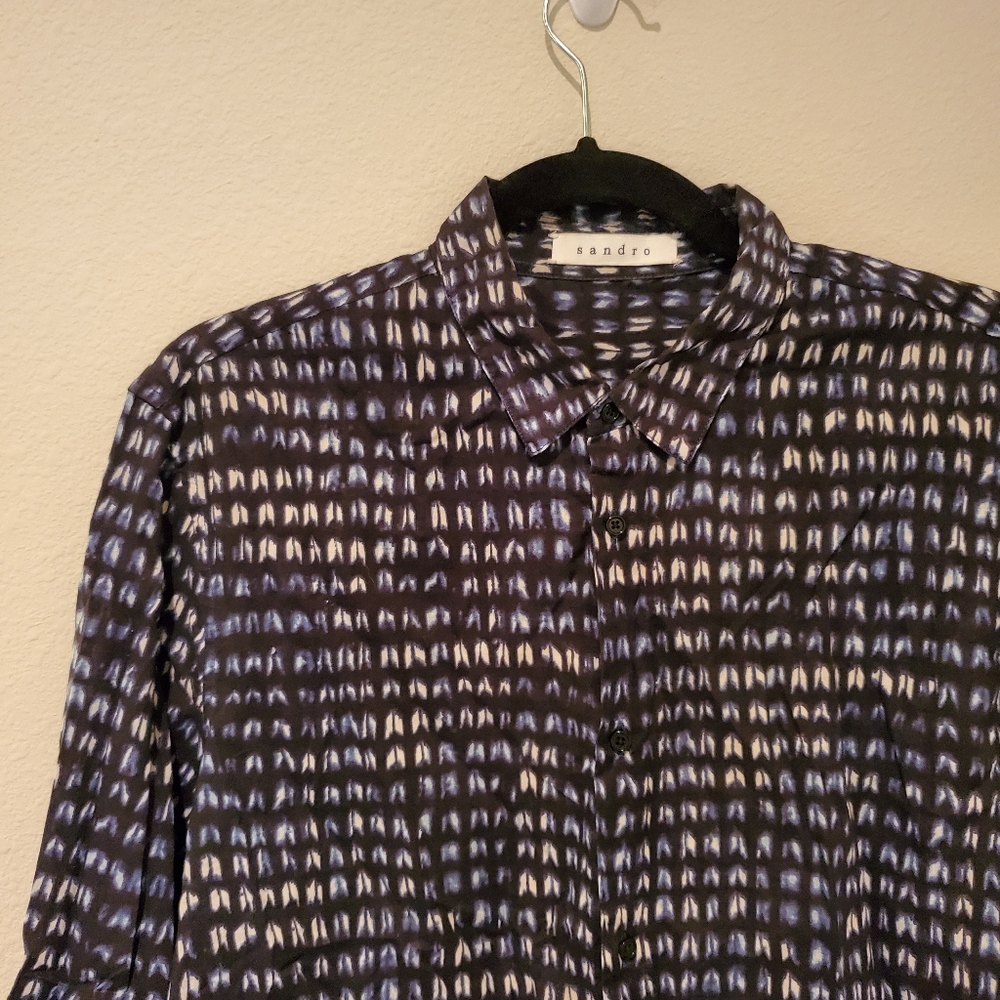 Sandro Paris Stained Glass Print Shirt Medium
